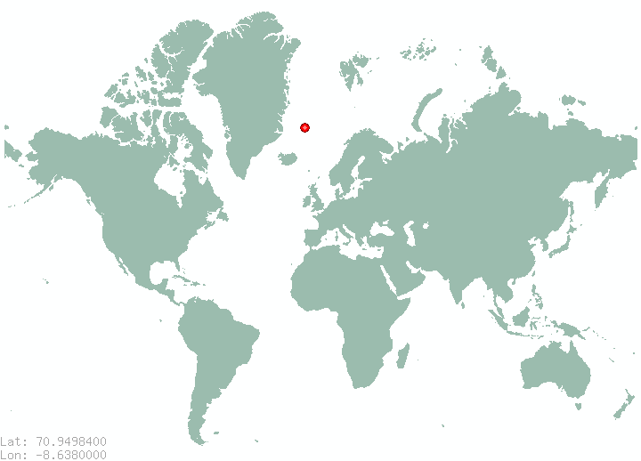 Jan Mayen in world map